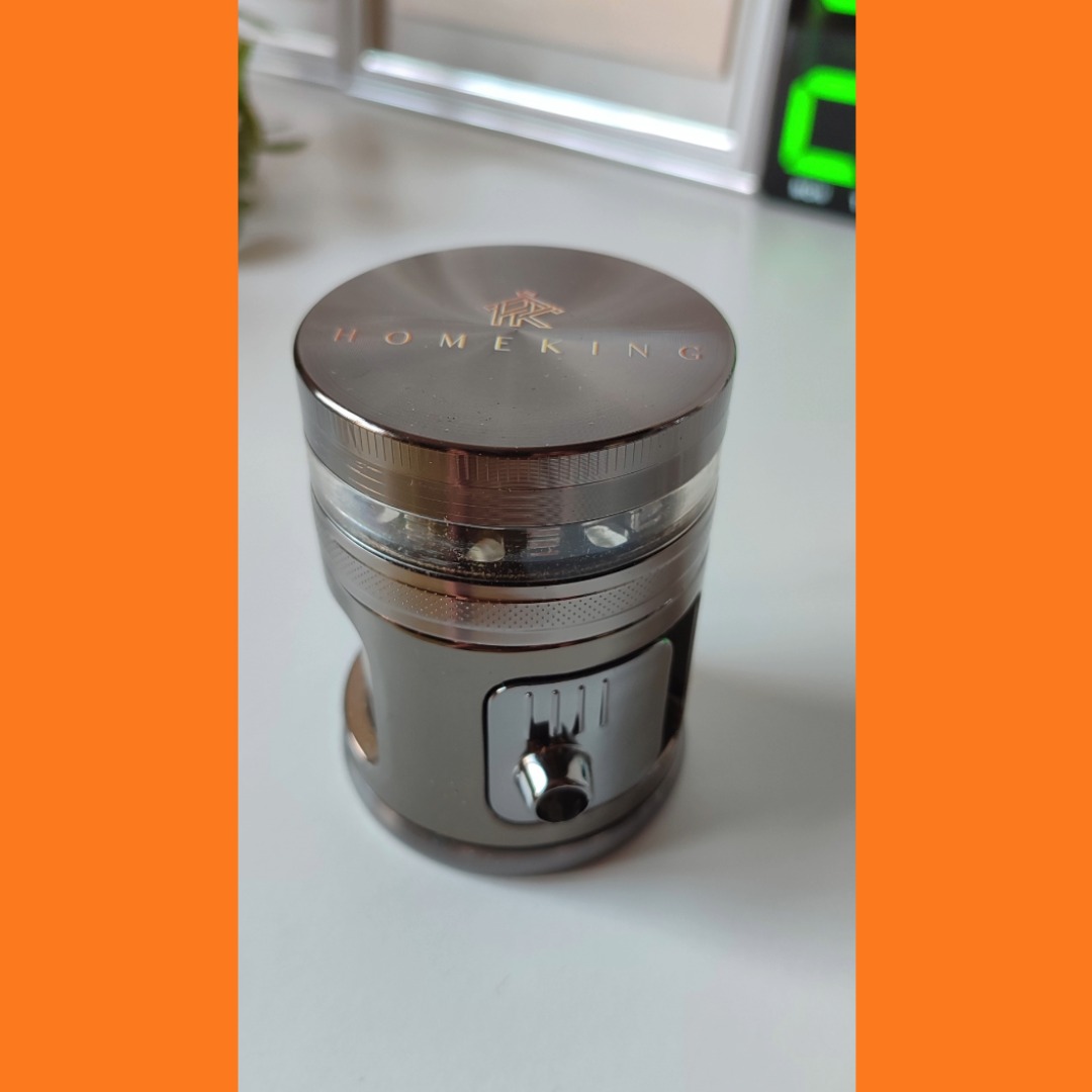 HOMEKING Premium Grinder – Don Grow’s Choice with LED, Vibration & Window – Buy Now and Grind in Style!